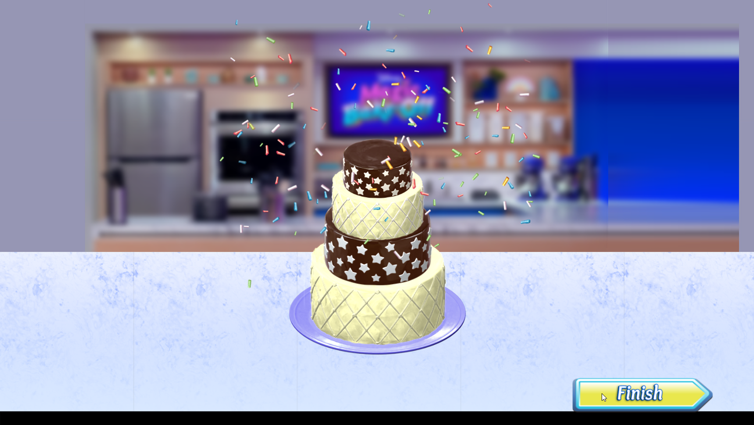 Disney Magic Bake Off Bake My Day Game Finish Cake Screenshot.