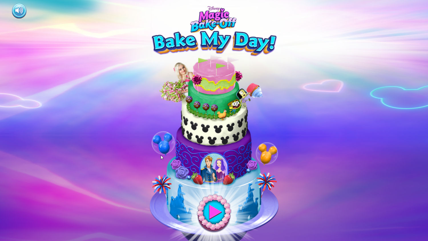 Disney Magic Bake Off Bake My Day Game Welcome Screen Screenshot.