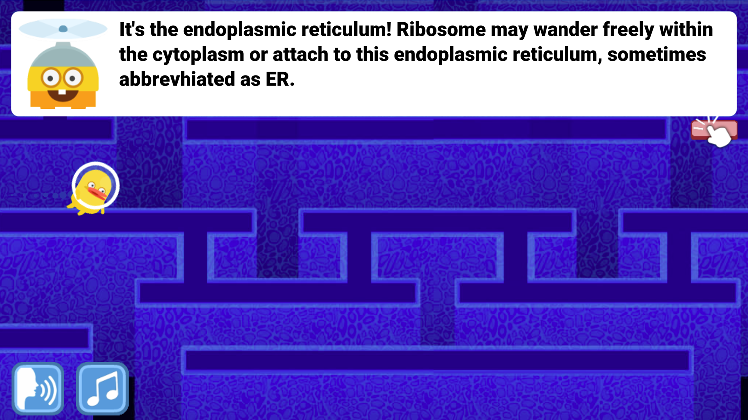 DocDuck Parts of the Cell Game E.R. Screenshot.