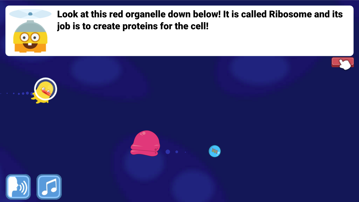 DocDuck Parts of the Cell Game Ribosome Organelle Screenshot.