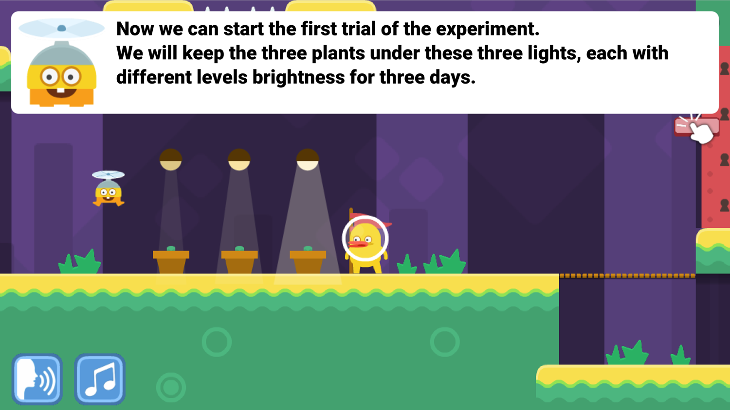 DocDuck Scientific Method Game Beginning Experiment Screenshot.