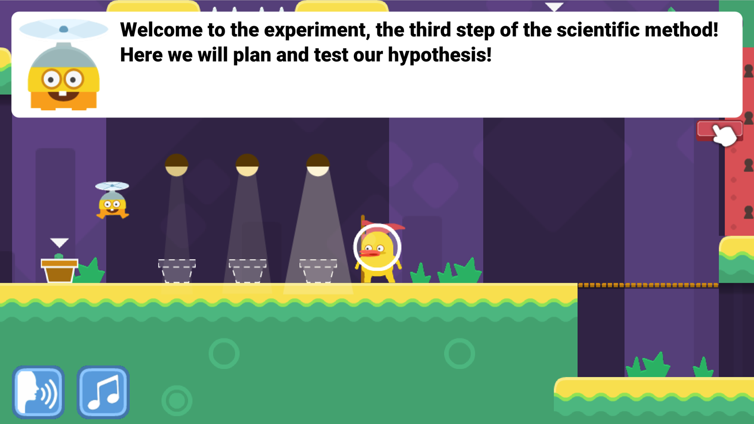 DocDuck Scientific Method Game Experiment to Test Hypothesis Screenshot.