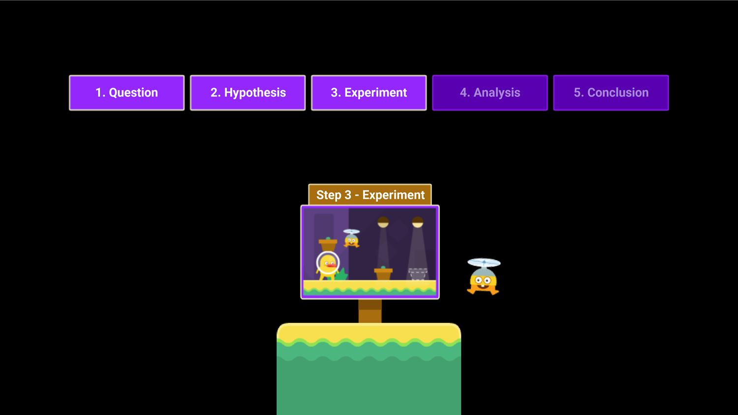 DocDuck Scientific Method Game Experiment Screen Screenshot.