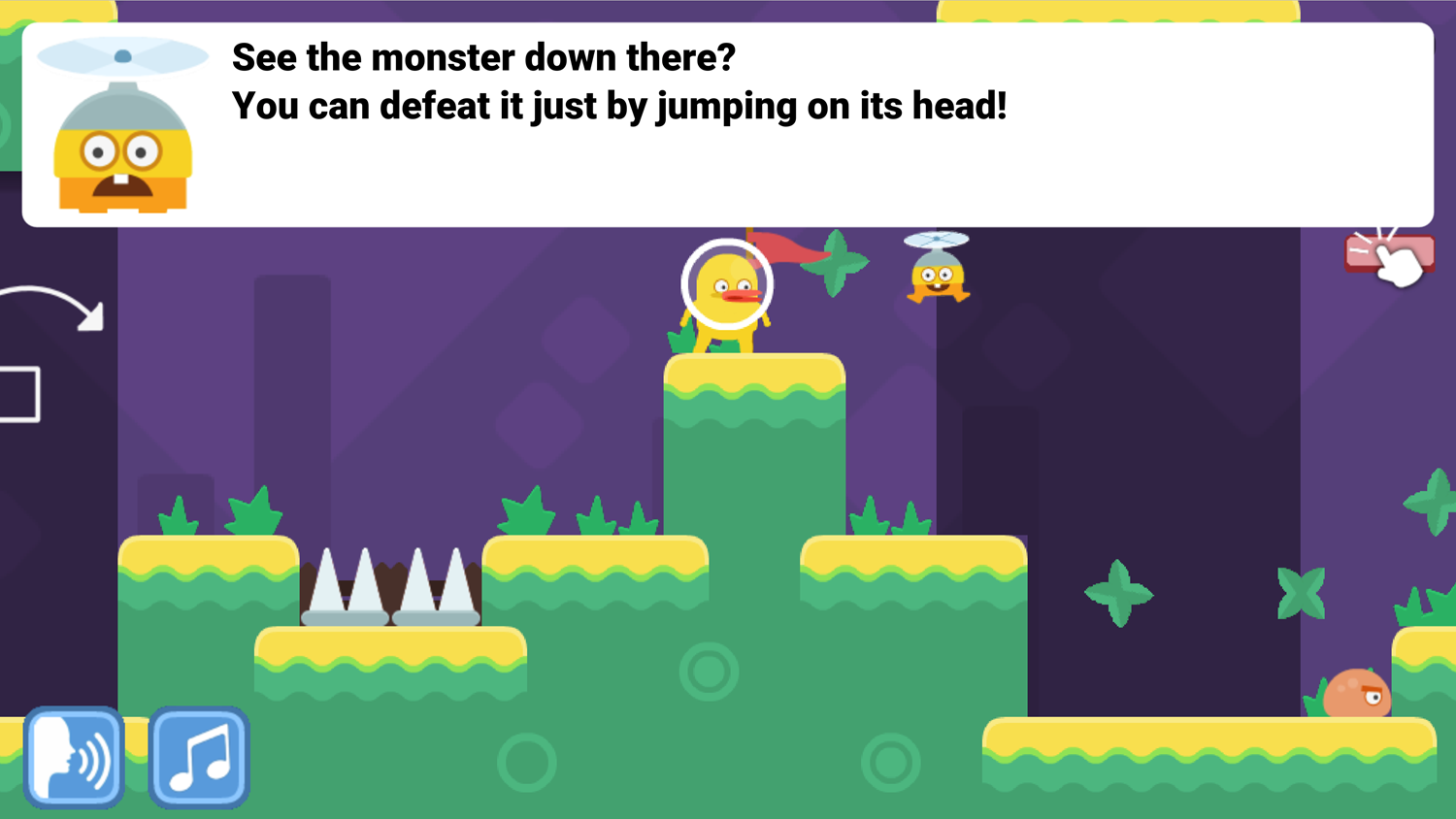 DocDuck Scientific Method Game Jump on Monsters Screenshot.