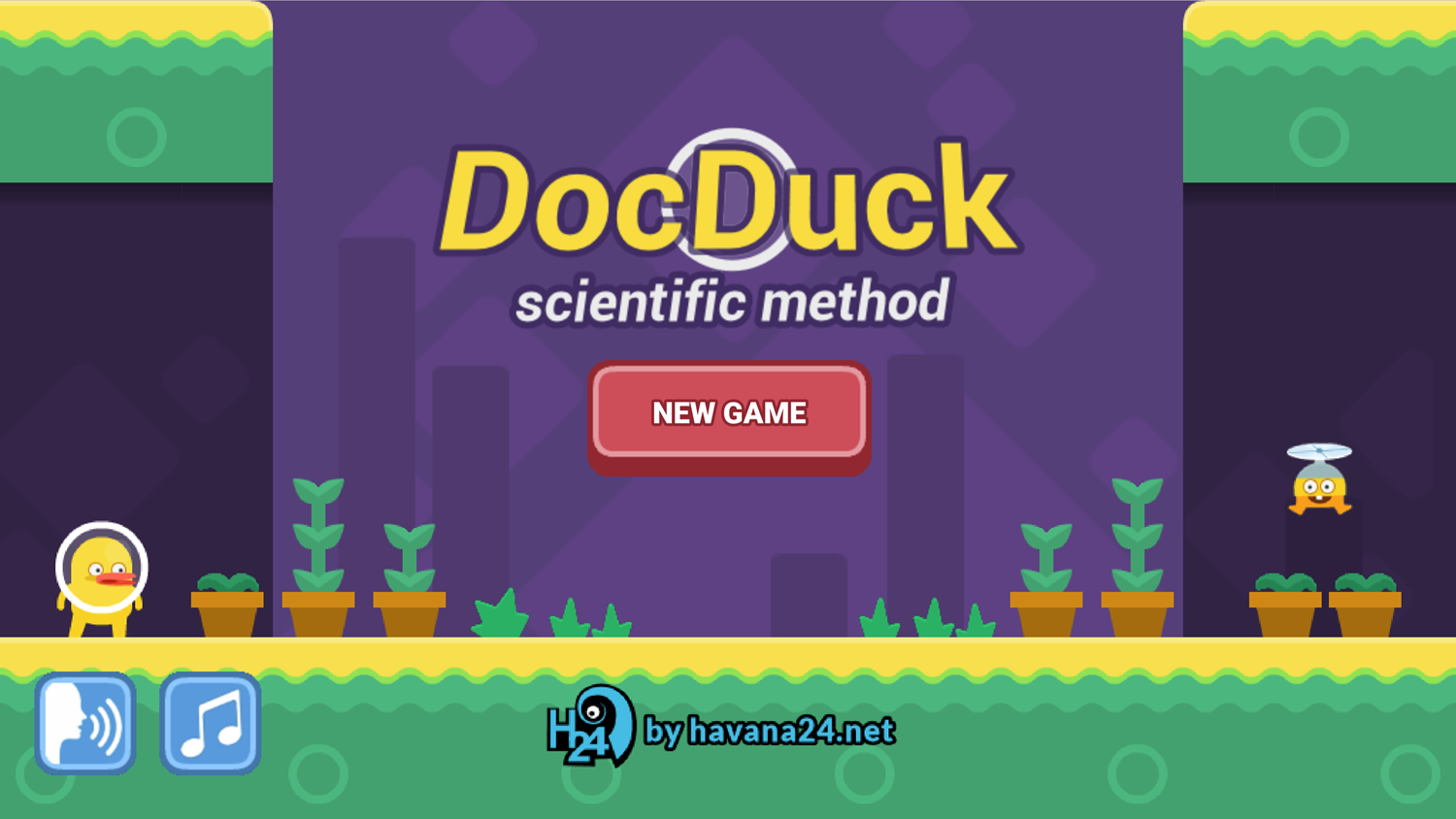 DocDuck Scientific Method Game Welcome Screen Screenshot.