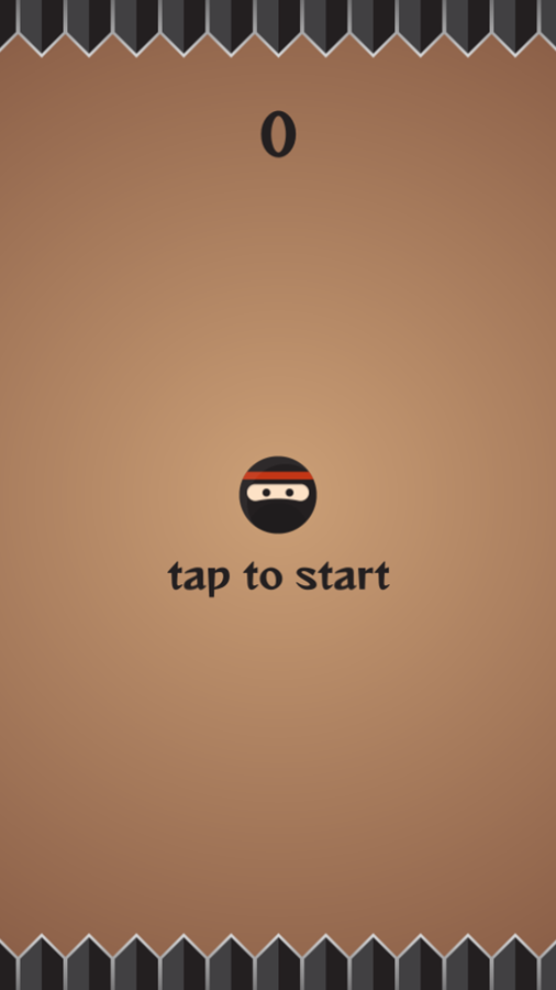 Dodge Ninja Game Tap To Start Screenshot.