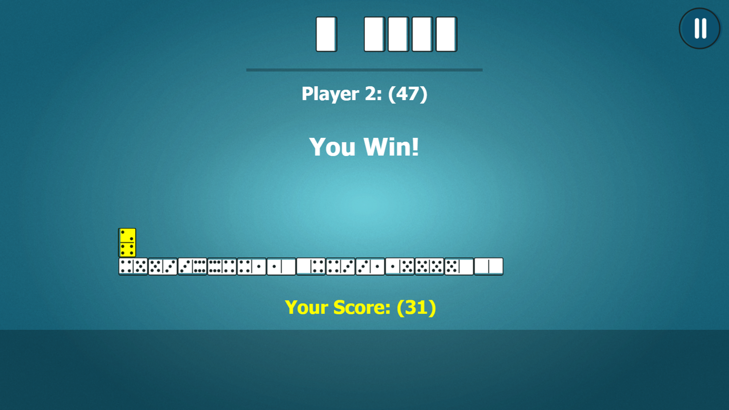 Domino Game Win Screenshot.