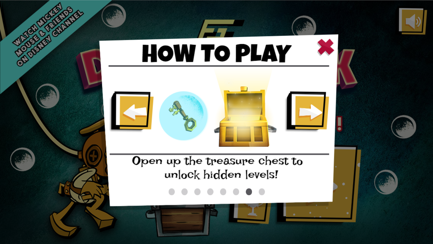 Donald Duck Treasure Frenzy Game How to Unlock Treasure Screenshot.