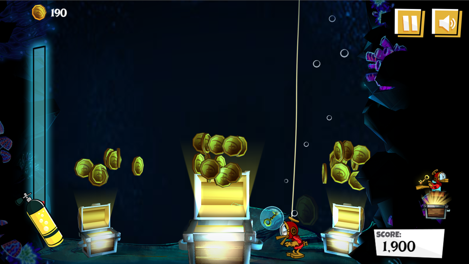 Donald Duck Treasure Frenzy Game Treasure Chest Screenshot.