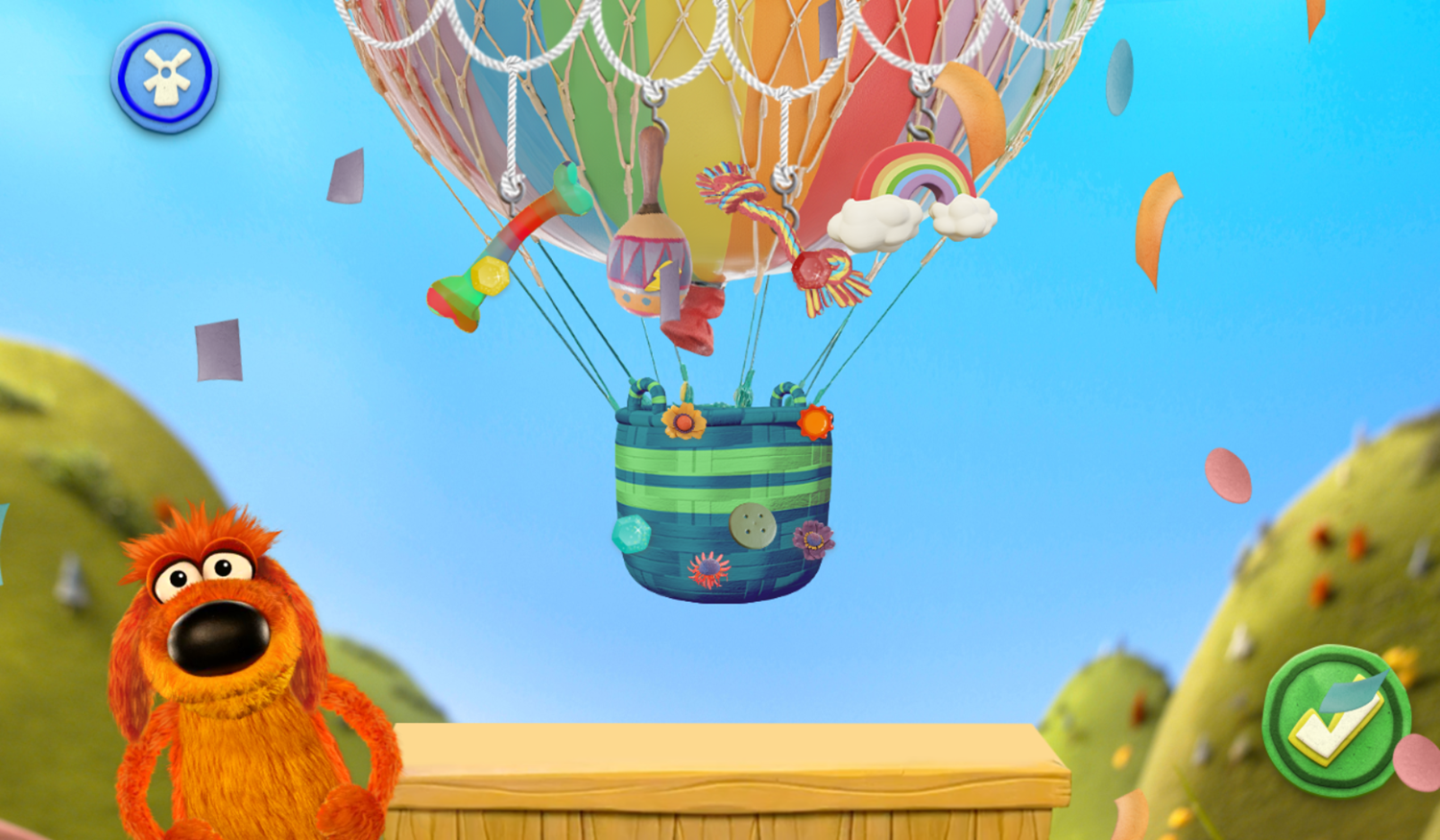 Donky Hodie Art Pals Game Hot Air Balloon Design Complete Screenshot.