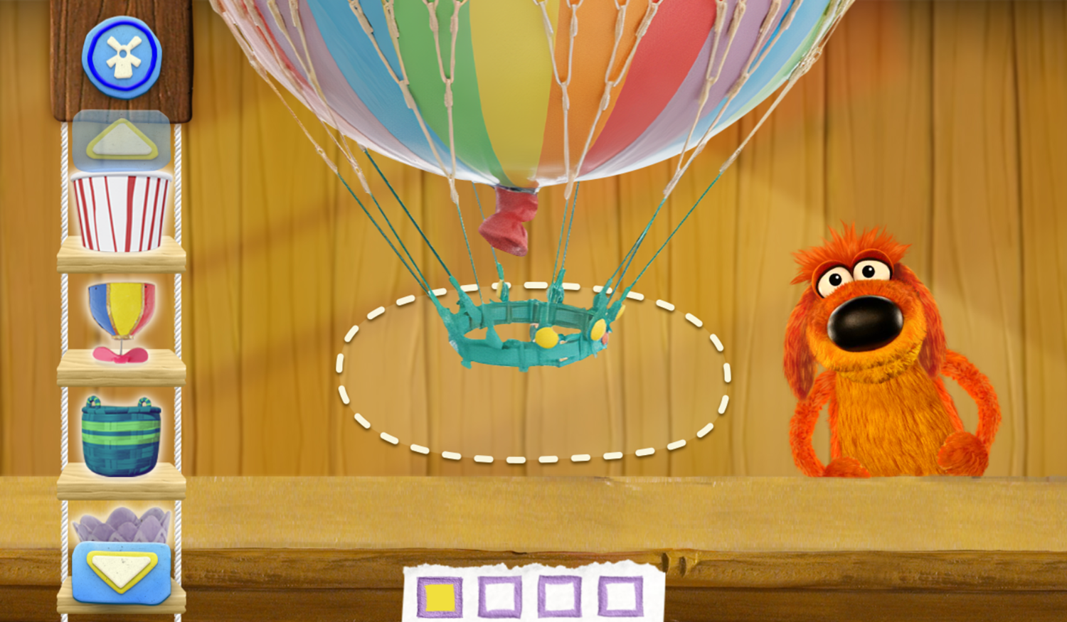 Donky Hodie Art Pals Game Hot Air Balloon Design Start Screenshot.