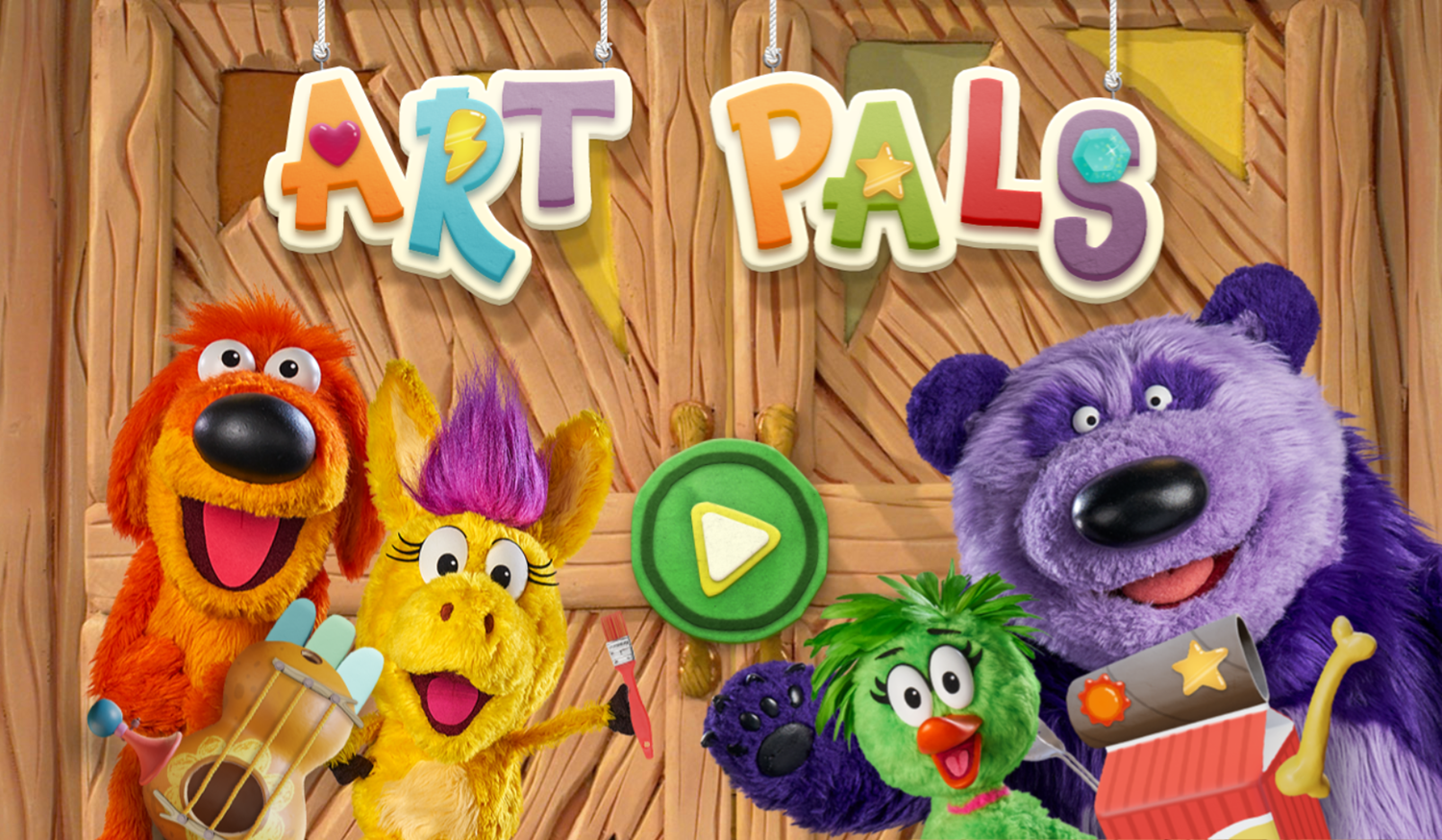 Donky Hodie Art Pals Game Welcome Screen Screenshot.