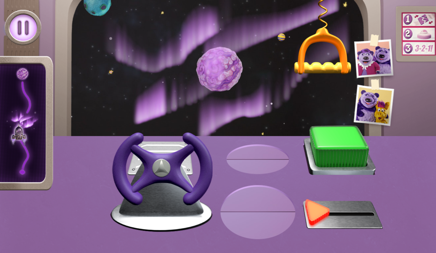 Donkey Hodie Purple Panda's Space Bop Game Play Screenshot.