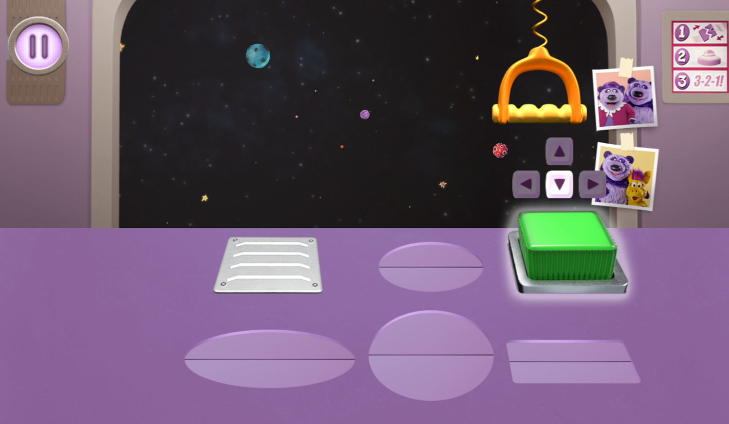 Donkey Hodie Purple Panda's Space Bop Game How To Play Screenshot.