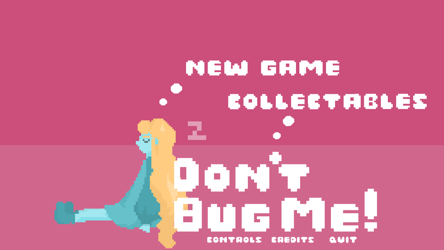 Don't Bug Me Game Welcome Screen Screenshot.