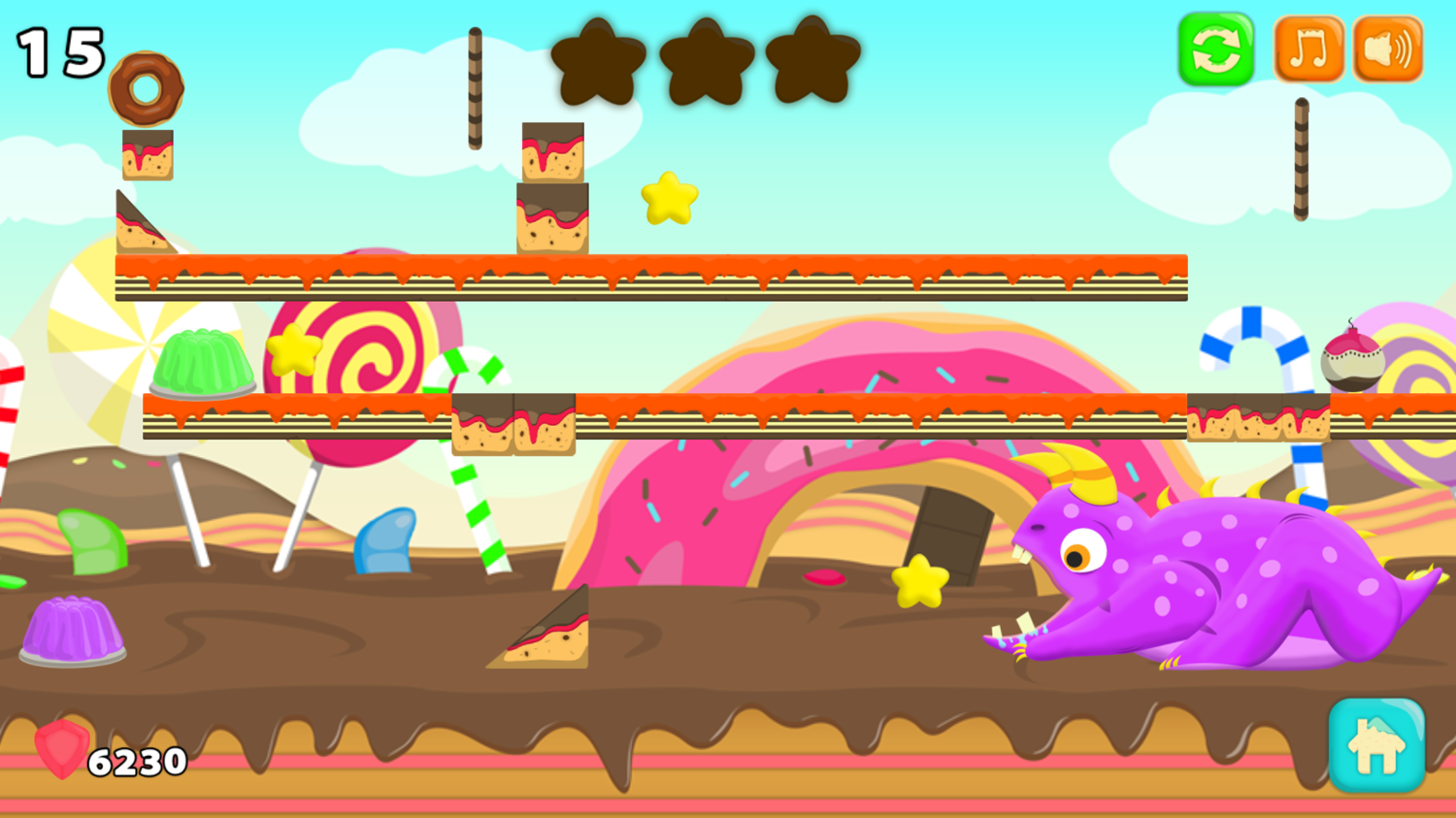 Donut Lover 2 Game Final Level Screen Screenshot.