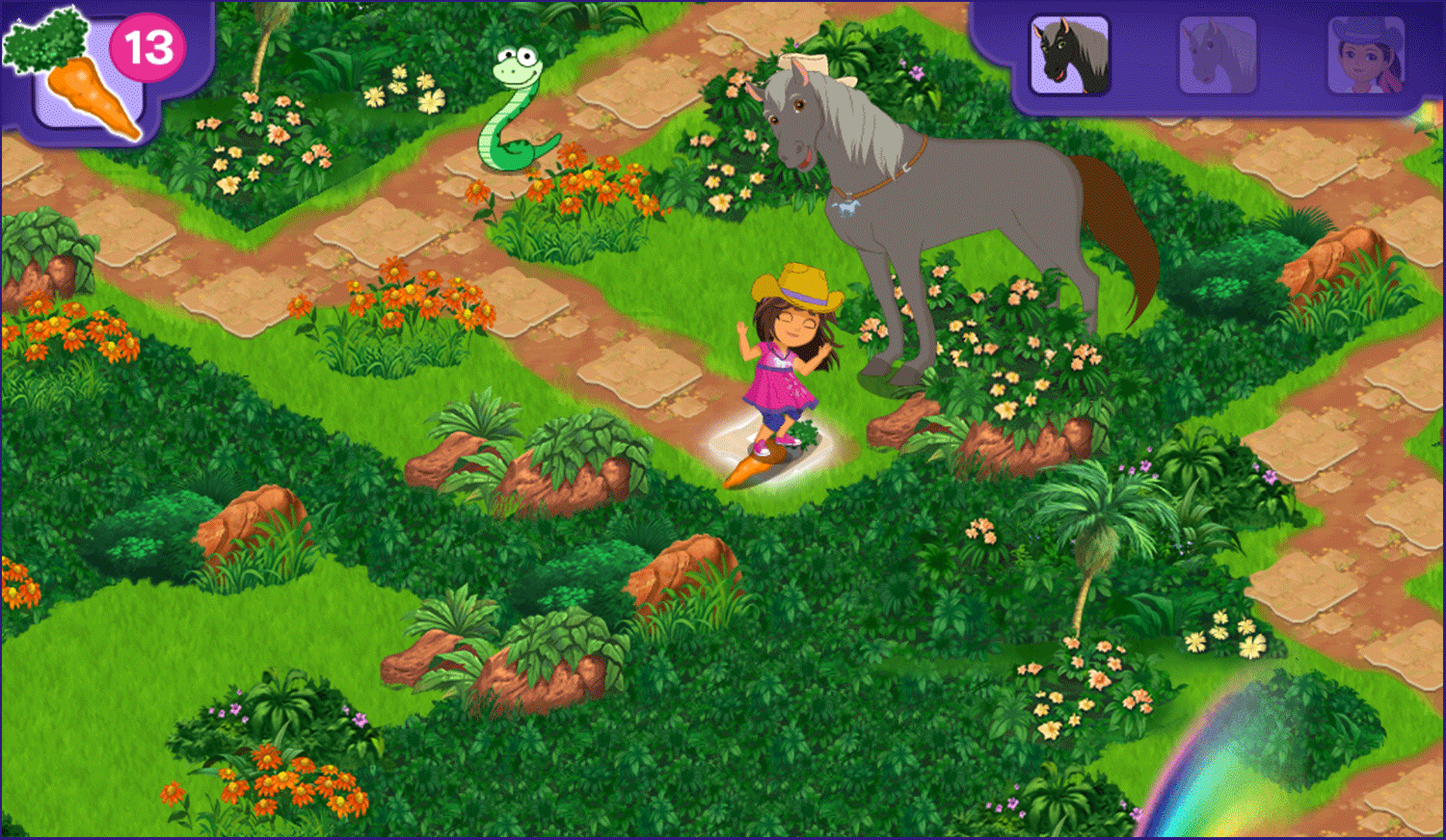 Dora and Friends Legend of the Lost Horses Game Play Screenshot.