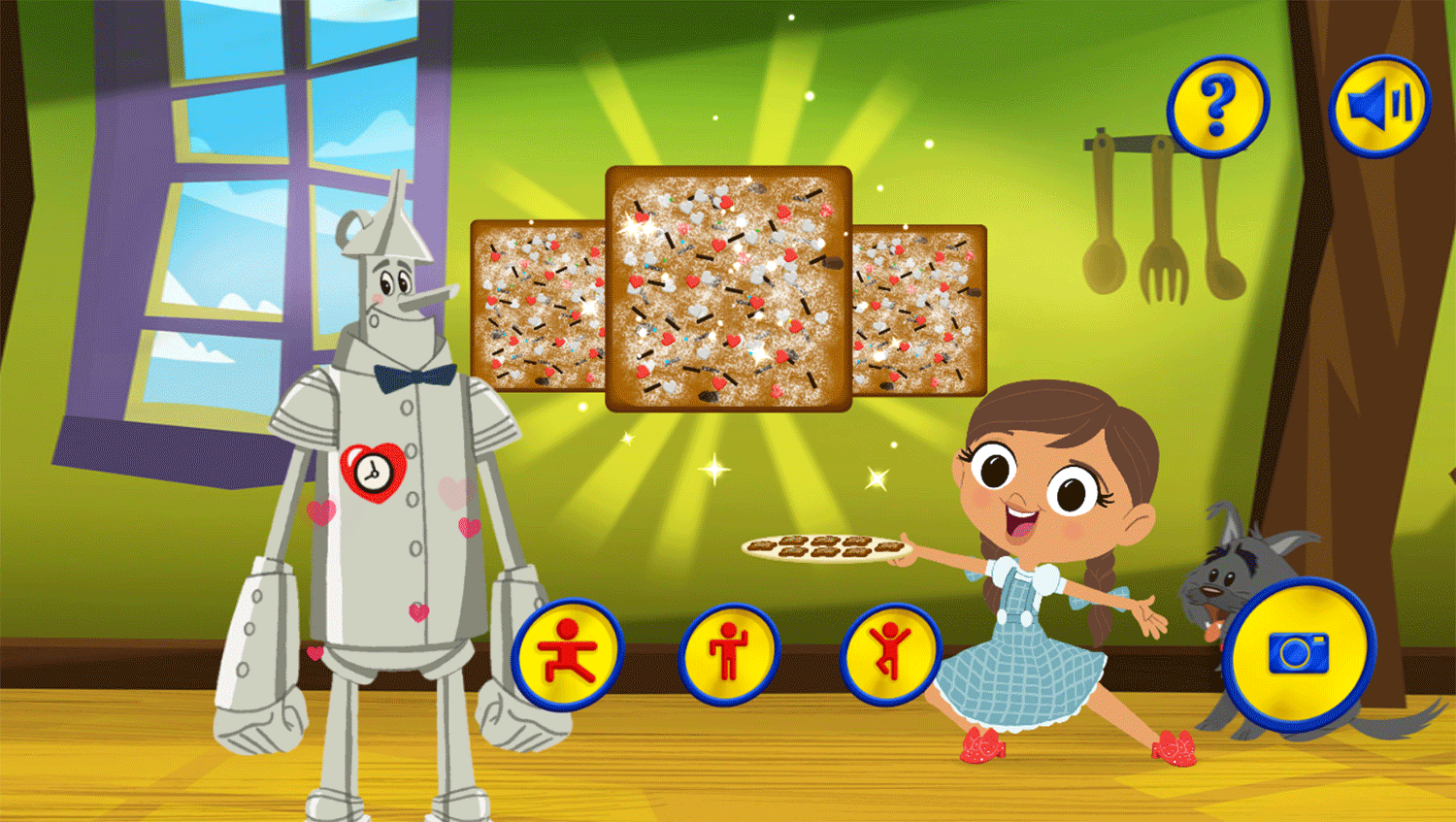 Dorothy and the Wizard of Oz Cookie Magic Game Choose Pose Screenshot.