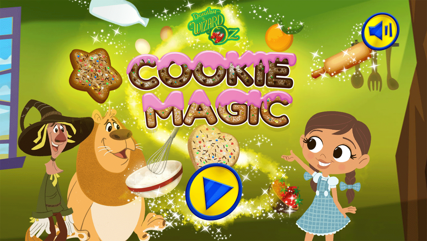 Dorothy and the Wizard of Oz Cookie Magic Game Welcome Screen Screenshot.