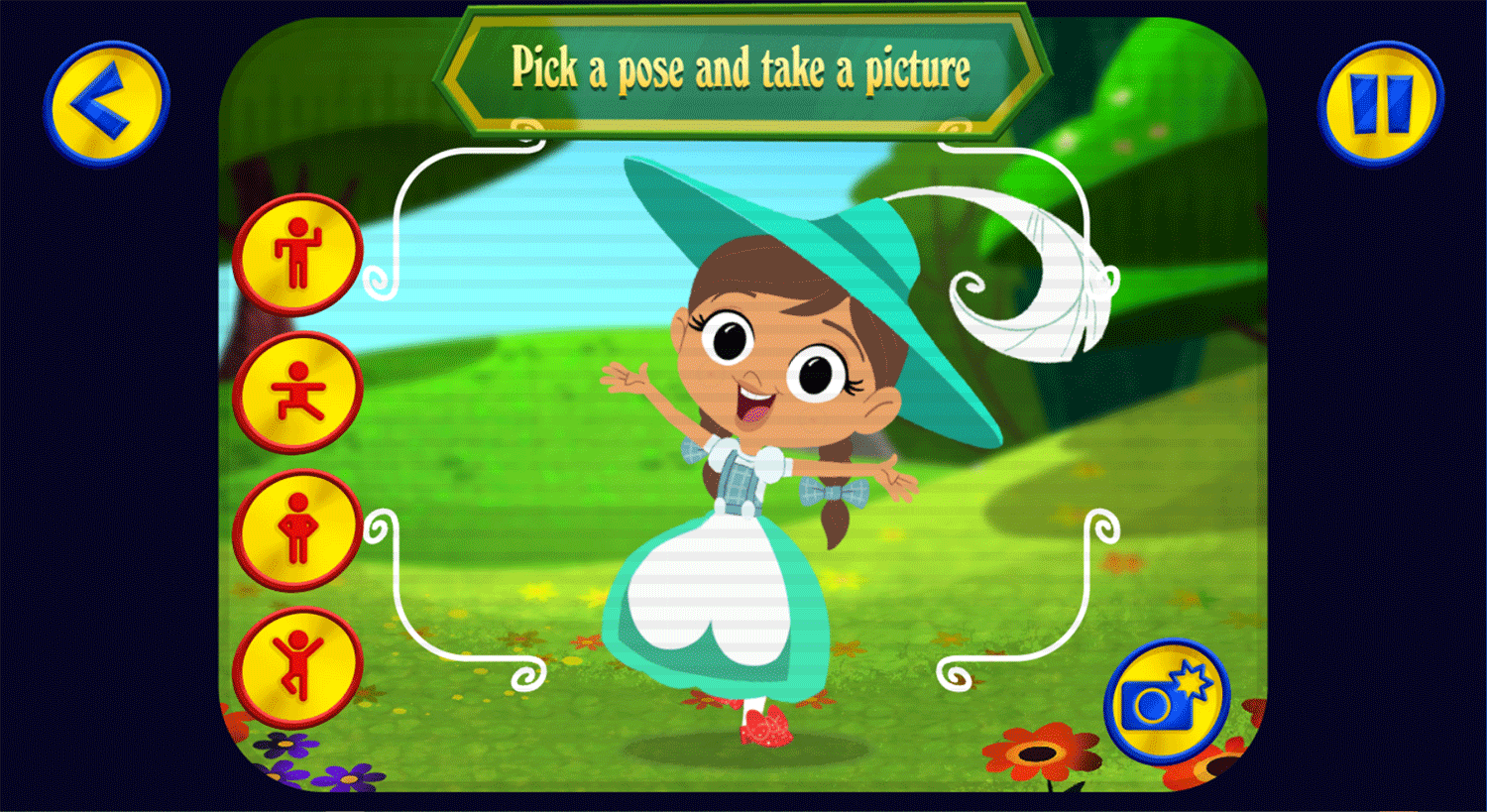 Dorothy and the Wizard of Oz Dress Up Game Pick Pose Screenshot.