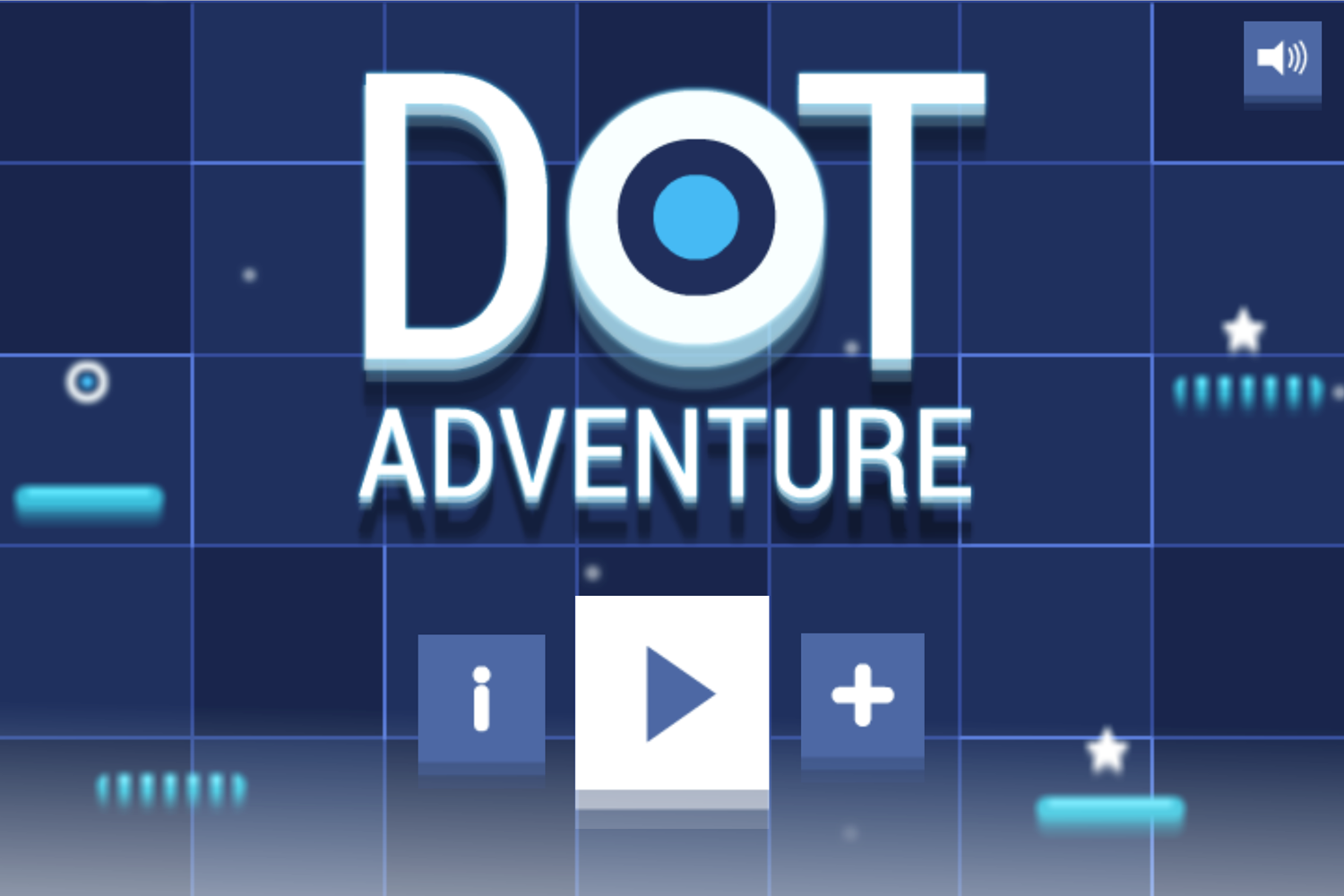 Dot Adventure Game Welcome Screen Screenshot.