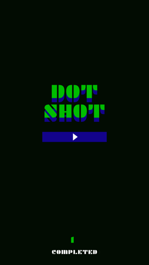 Dot Shot Game Welcome Screen Screenshot.