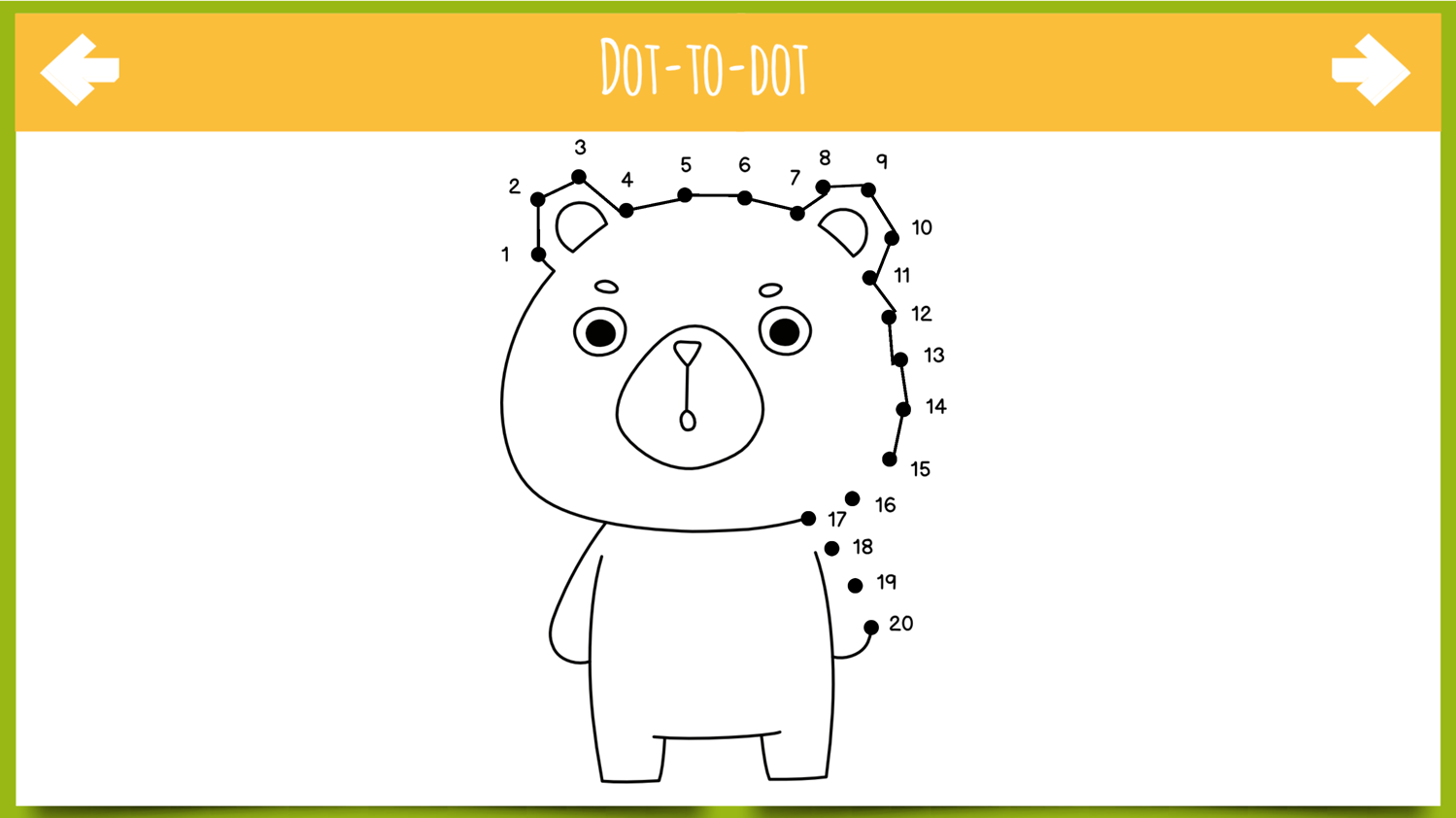 Dot to Dot Animals Game Screenshot.