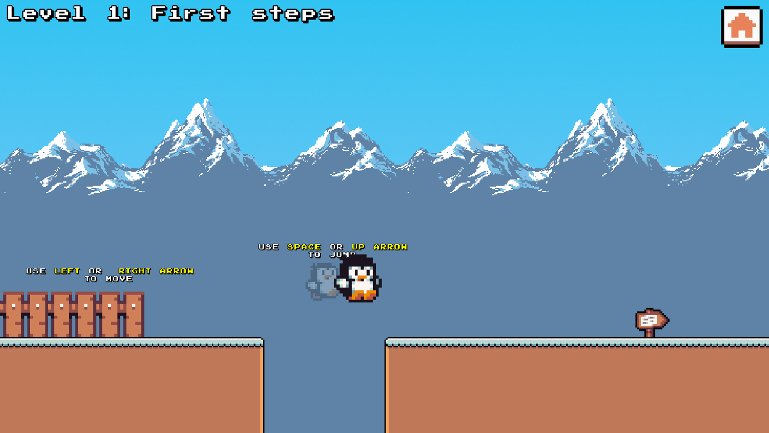 Dozie Penguin Game Level Play Screenshot.