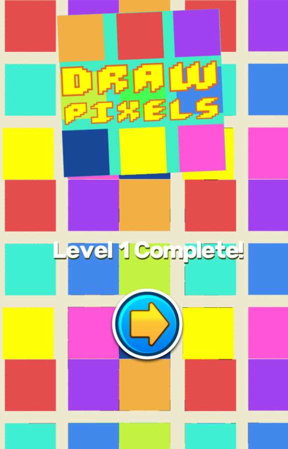 Draw Pixels Game Level Complete Screenshot.