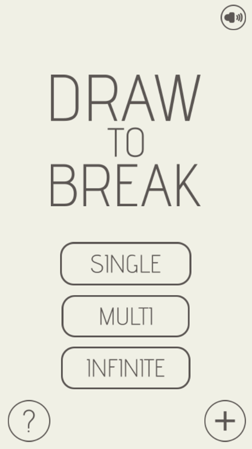 Draw to Break Game Welcome Screen Screenshot.