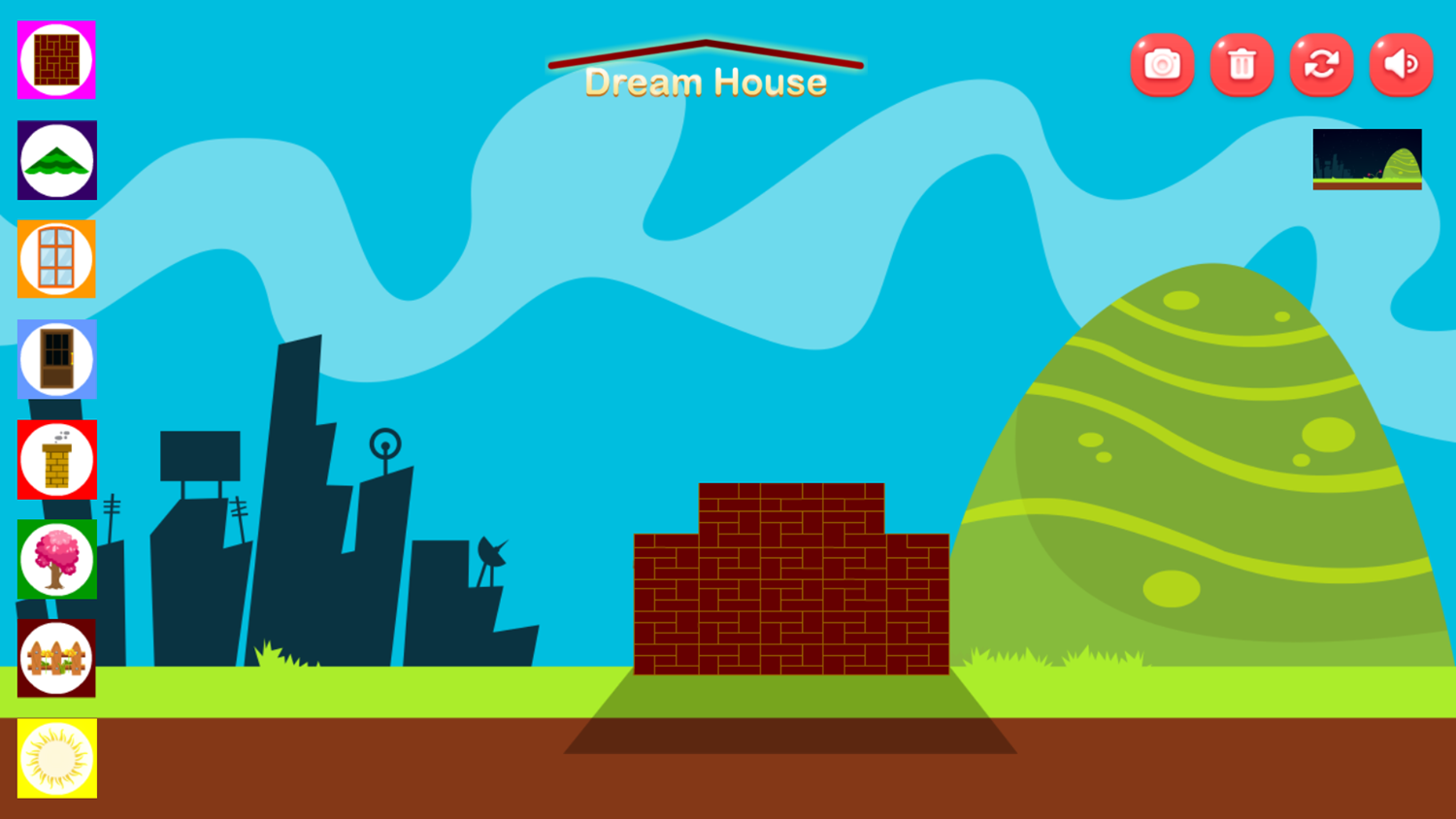 Dream House Game Welcome Screen Screenshot.