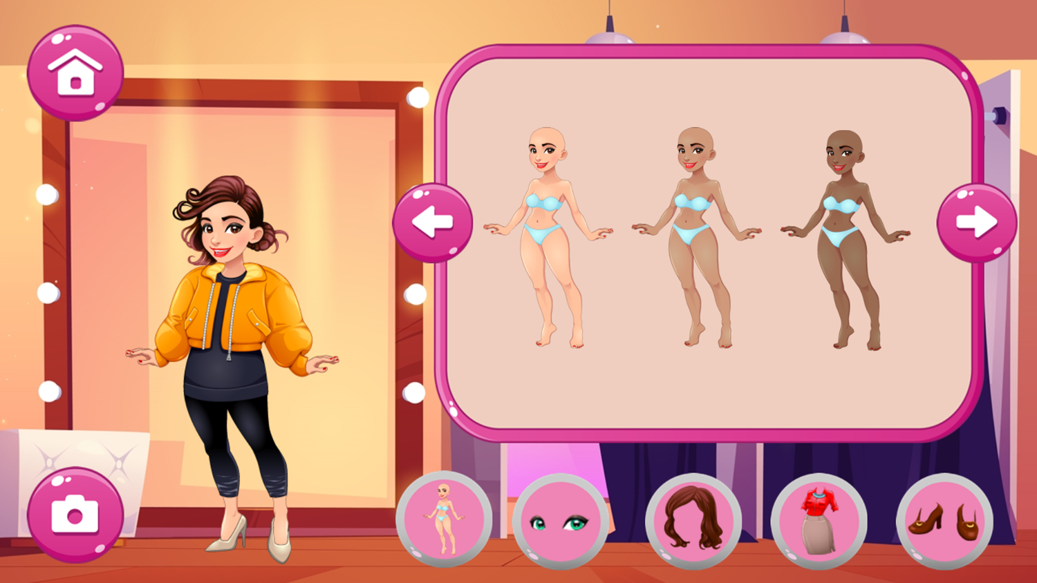 Dress Up Girls Game Start Screenshot.