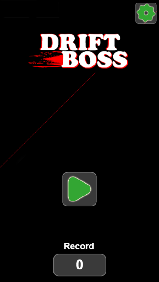 Drift Boss Game Welcome Screen Screenshot.