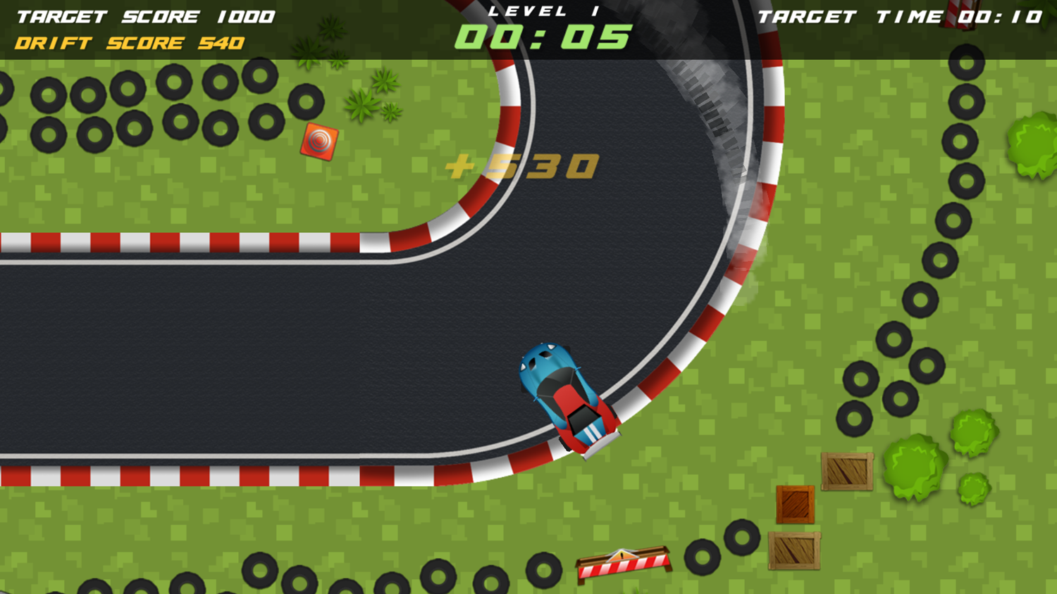 Drift Challenge Game Stage Play Screenshot.