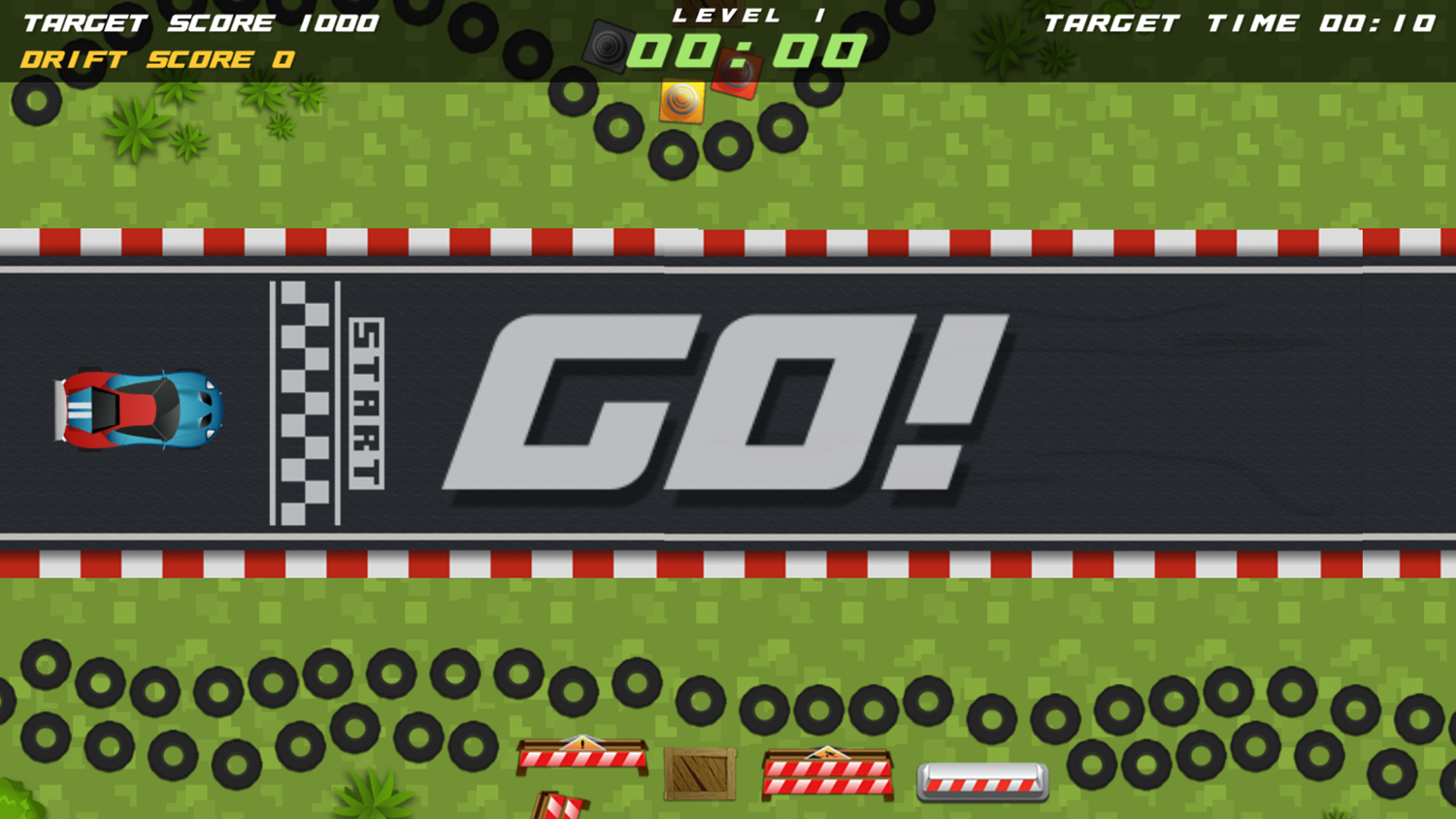 Drift Challenge Game Stage Start Screenshot.