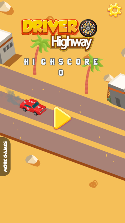 Driver Highway Game Welcome Screen Screenshot.