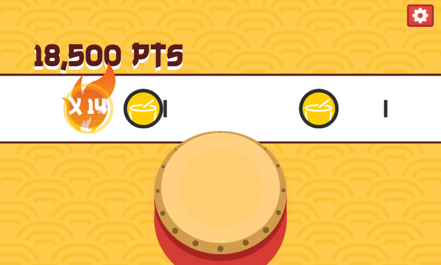 Drum Beats Game Fire Combo Screenshot.