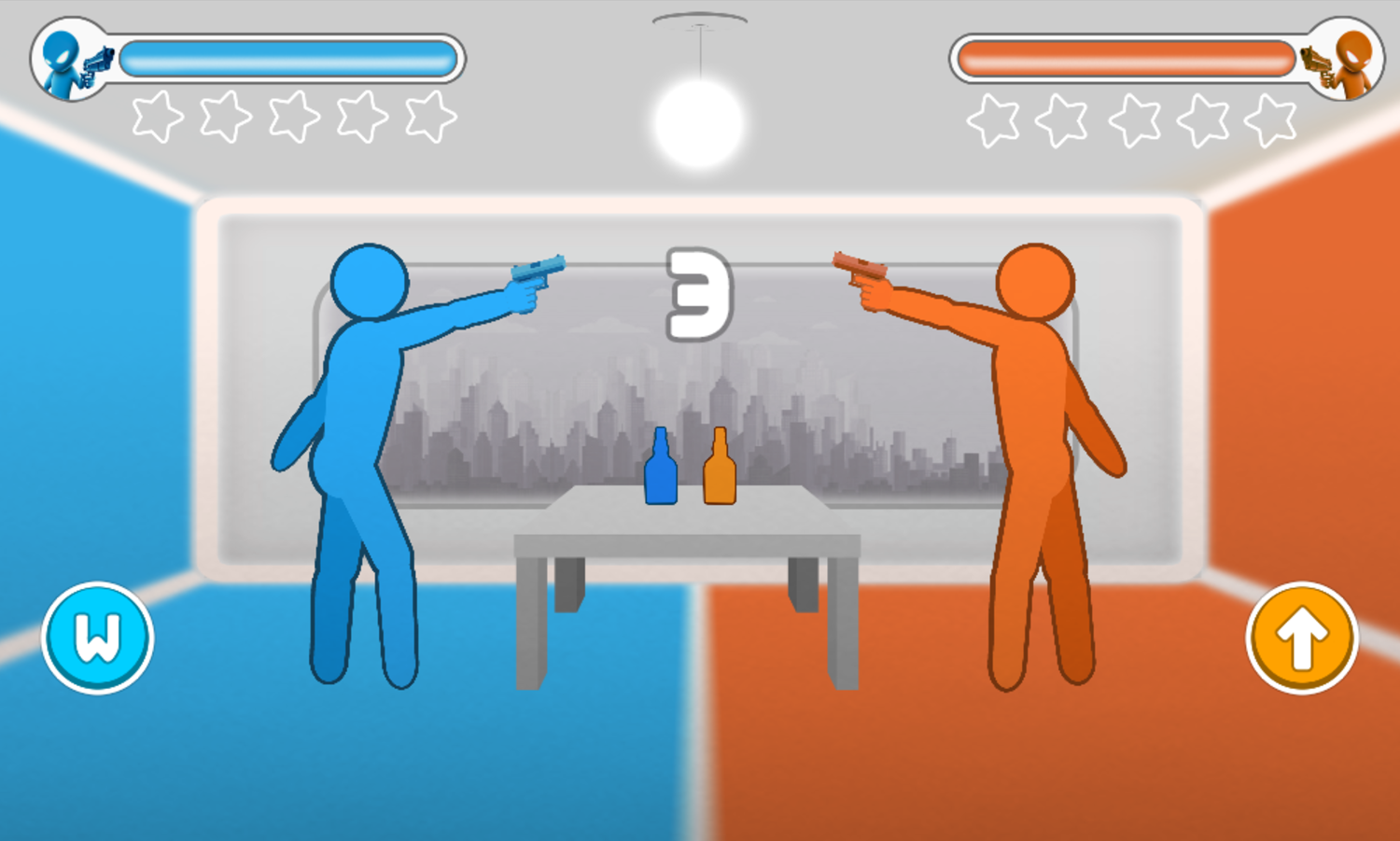Drunken Duel Game 2 Player Mode Screen Screenshot.