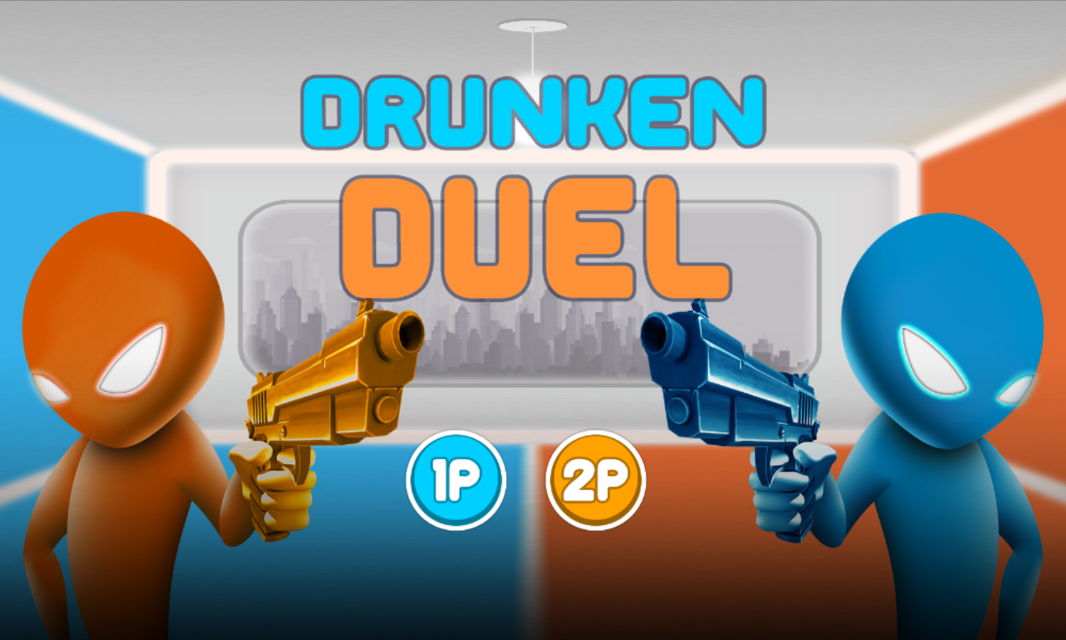 Drunken Duel Game Welcome Screen Screenshot.