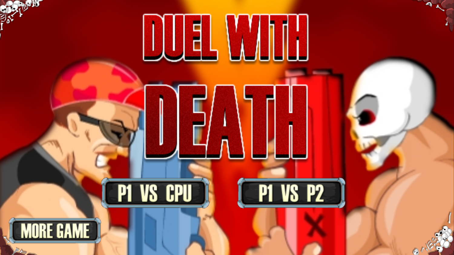 Dual With Death Game Welcome Screen Screenshot.