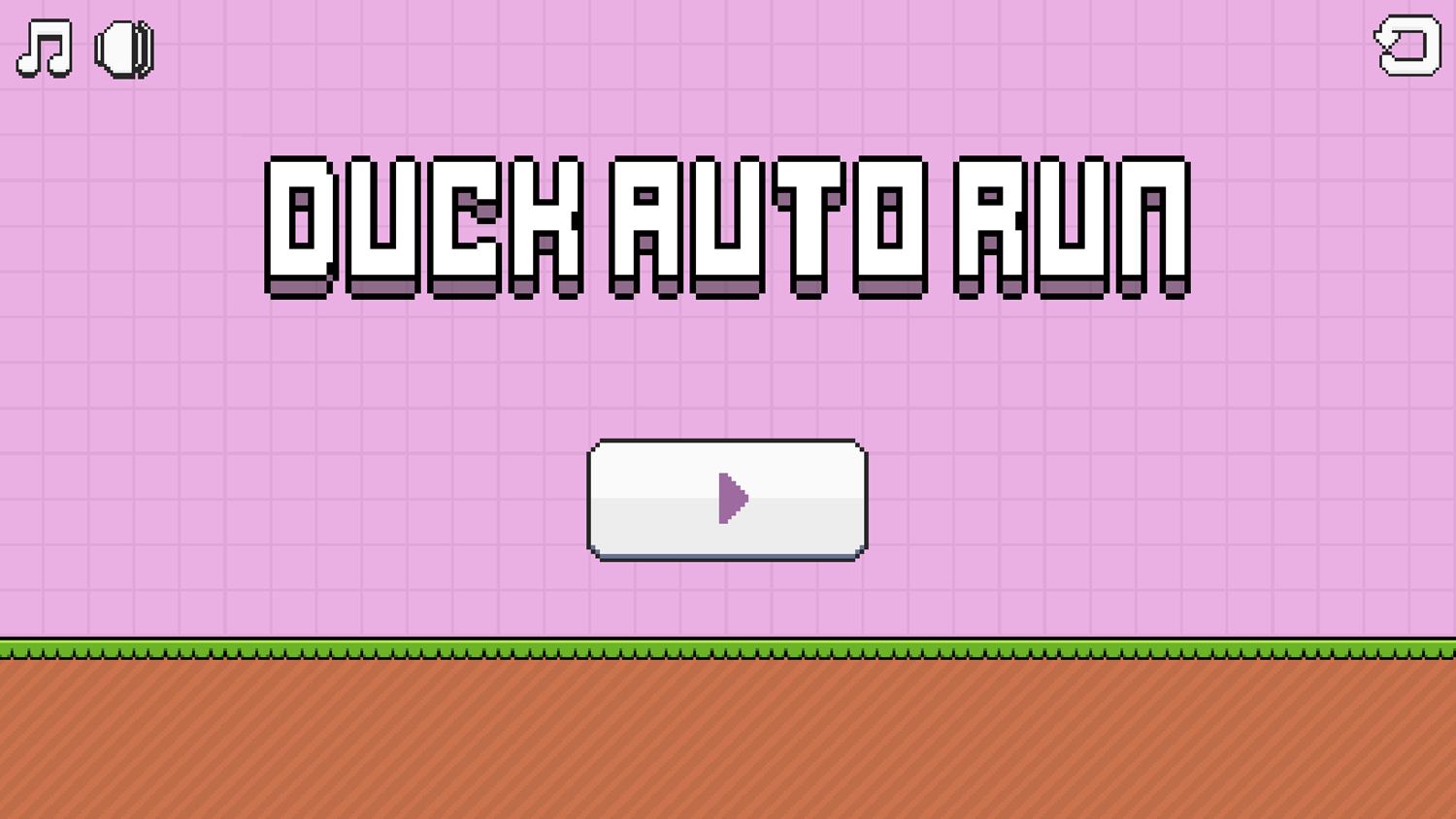 Duck Auto Run Game Welcome Screen Screenshot.