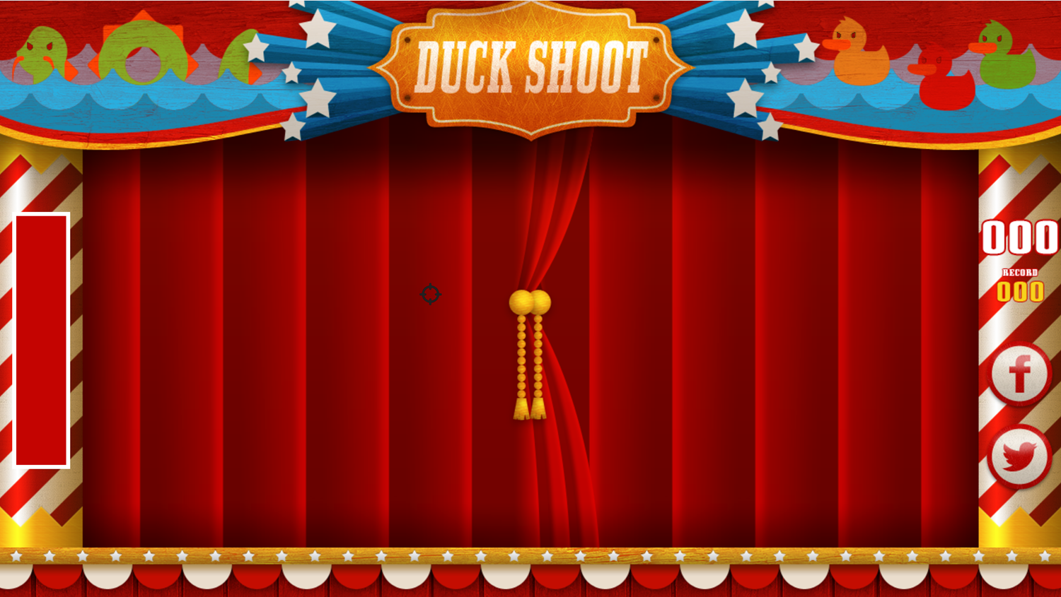 Duck Shoot Game Welcome Screenshot.