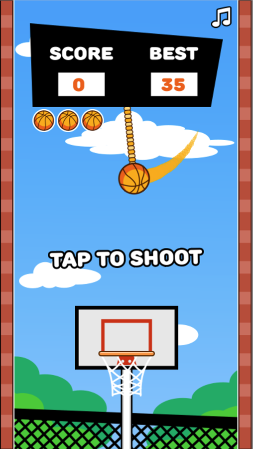 Dunk Fall Game Screenshot.