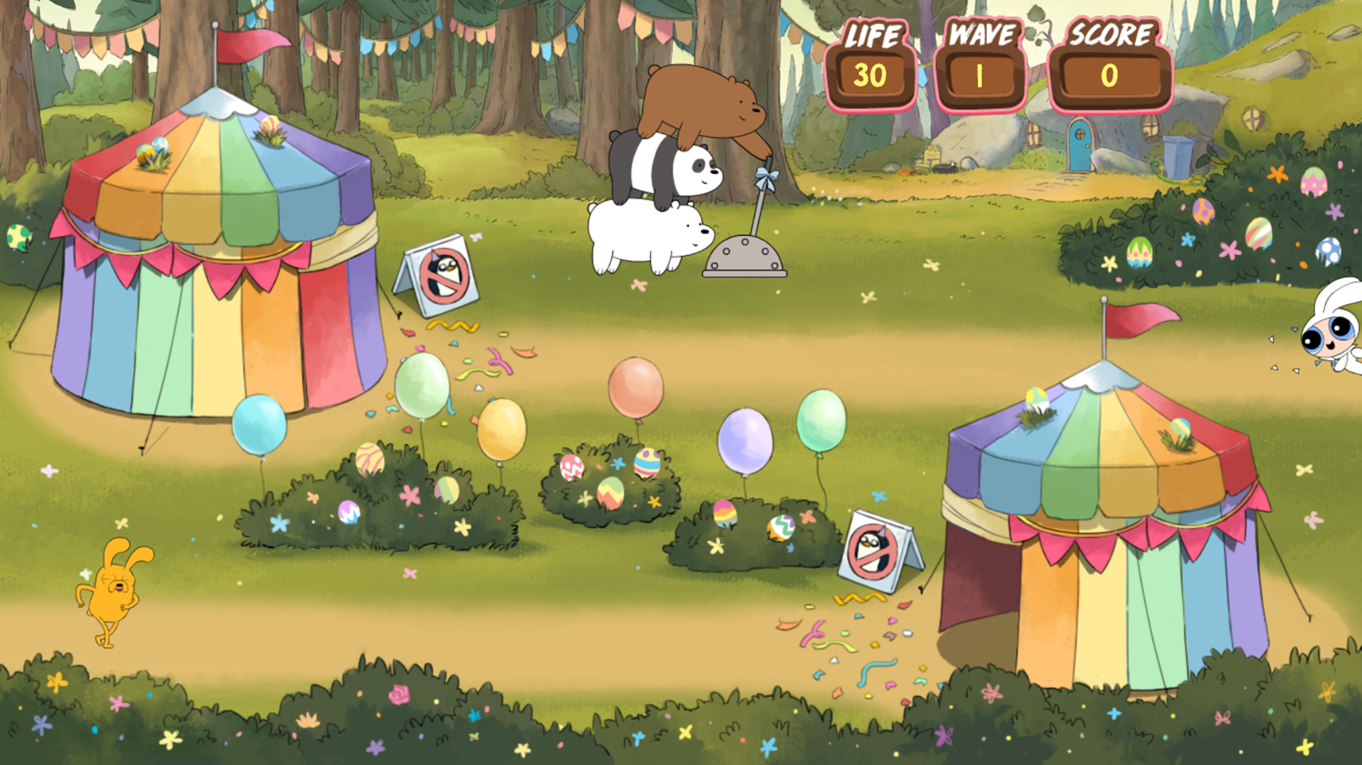 Eager Egg Hunt Game Start Screenshot.