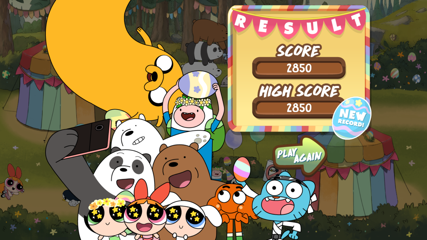 Eager Egg Hunt Game Score Screenshot.
