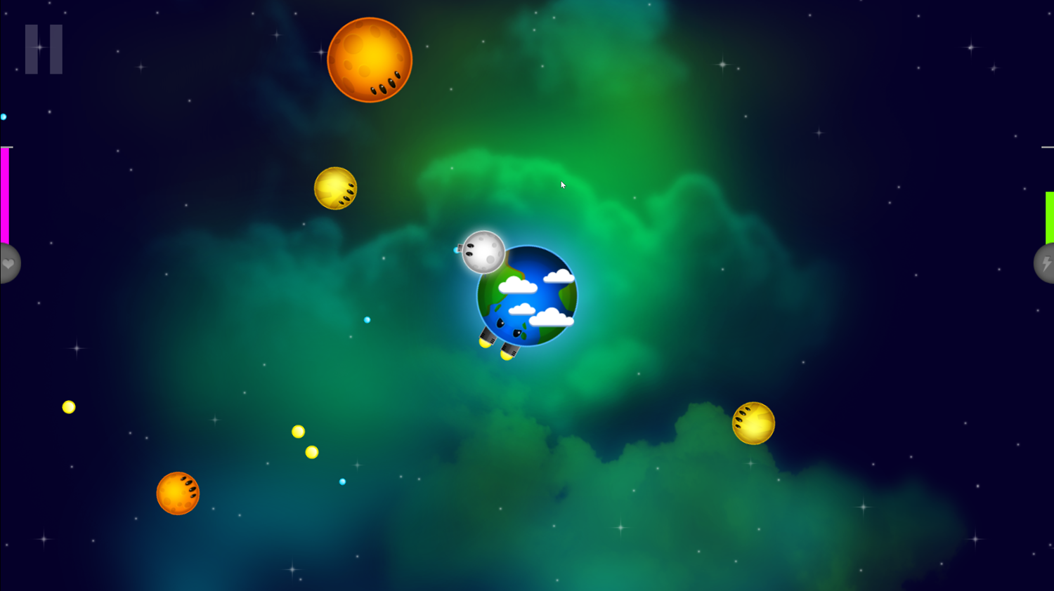 Earth Attack Game Screenshot.