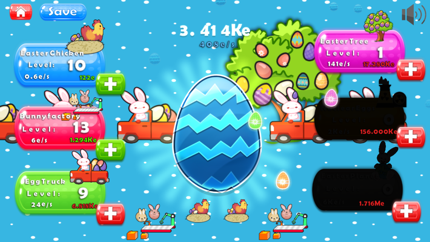 Easter Clicker Game Easter Tree Unlocked Screenshot.