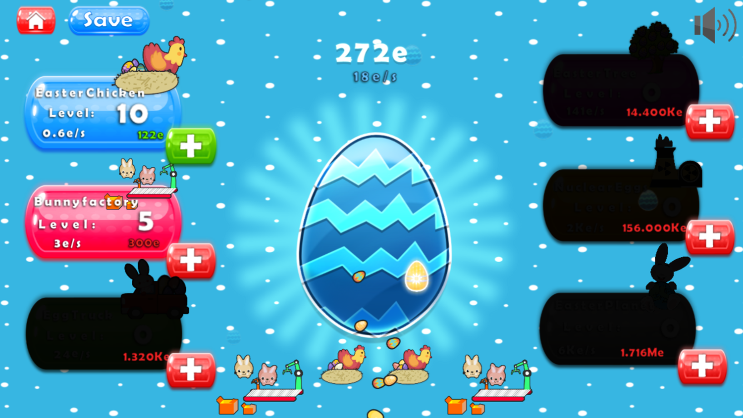 Easter Clicker Game Golden Egg Screenshot.