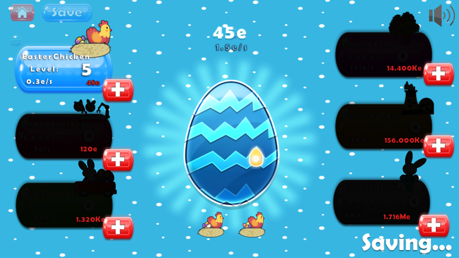 Easter Clicker Game Multiple Easter Chickens Screenshot.
