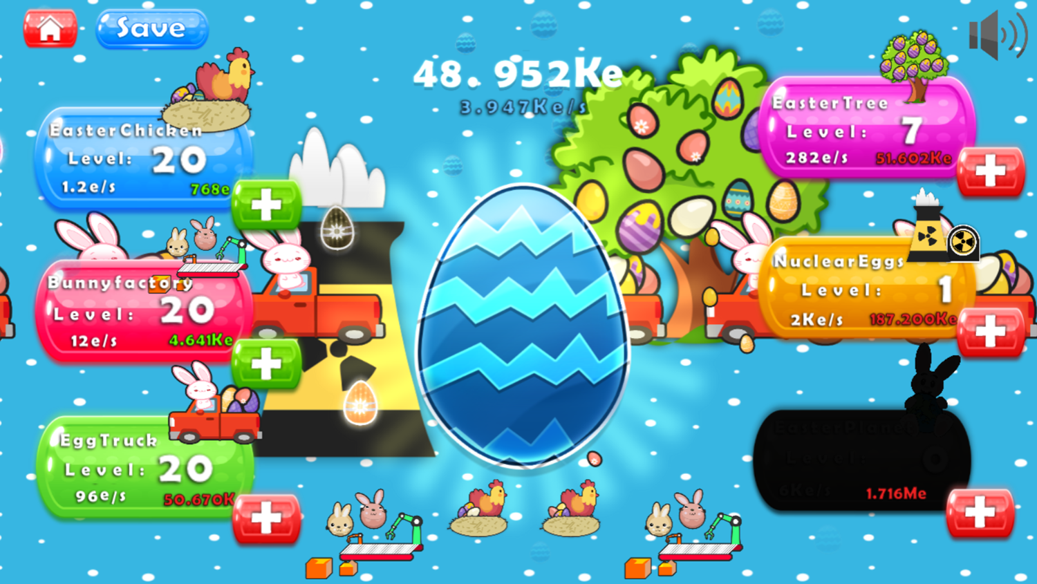 Easter Clicker Game Nuclear Eggs Unlocked Screenshot.